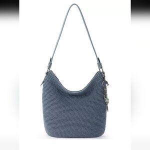The Sak Sequoia Crochet Hobo Bag Maritime Blue